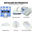 Combo Retro TEC802 – Teclado Round Keys & Mouse Gamer