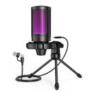 AmpliGame A2 – Microfone Condensador RGB Plug & Play