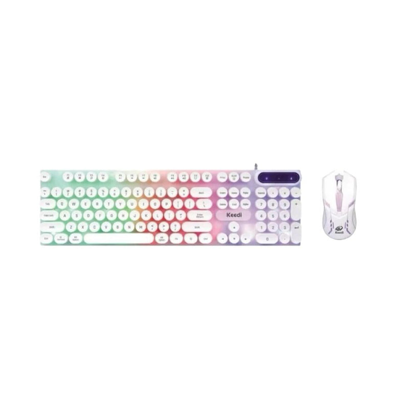 Combo Retro TEC802 – Teclado Round Keys & Mouse Gamer